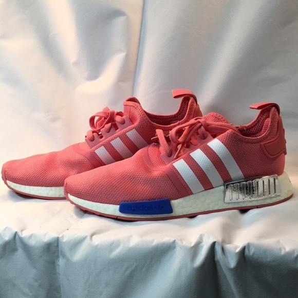 Adidas NMD R1 Hazy Rose and Blue Women’s Sneakers Size 11 Like-NEW - Picture 3 of 8